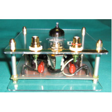 Amplificatore Hi FI ibrido per cuffie con valvola ECC83 alimentato a 12 Volt