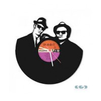 Orologio con movimento al quarzo realizzato su LP in vinile.Mod.Blues Brothers Orologio con movimento al quarzo realizzato su LP in vinile.Mod.Blues Brothers