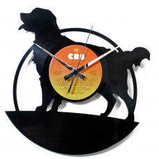 Orologio con movimento al quarzo realizzato su LP in vinile.Mod.Cane Orologio con movimento al quarzo realizzato su LP in vinile.Mod.Cane